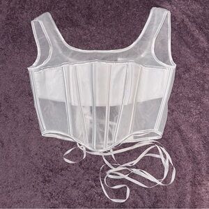 White corset top bustier